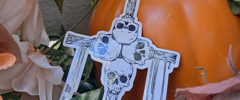 Four of Skulls Sticker